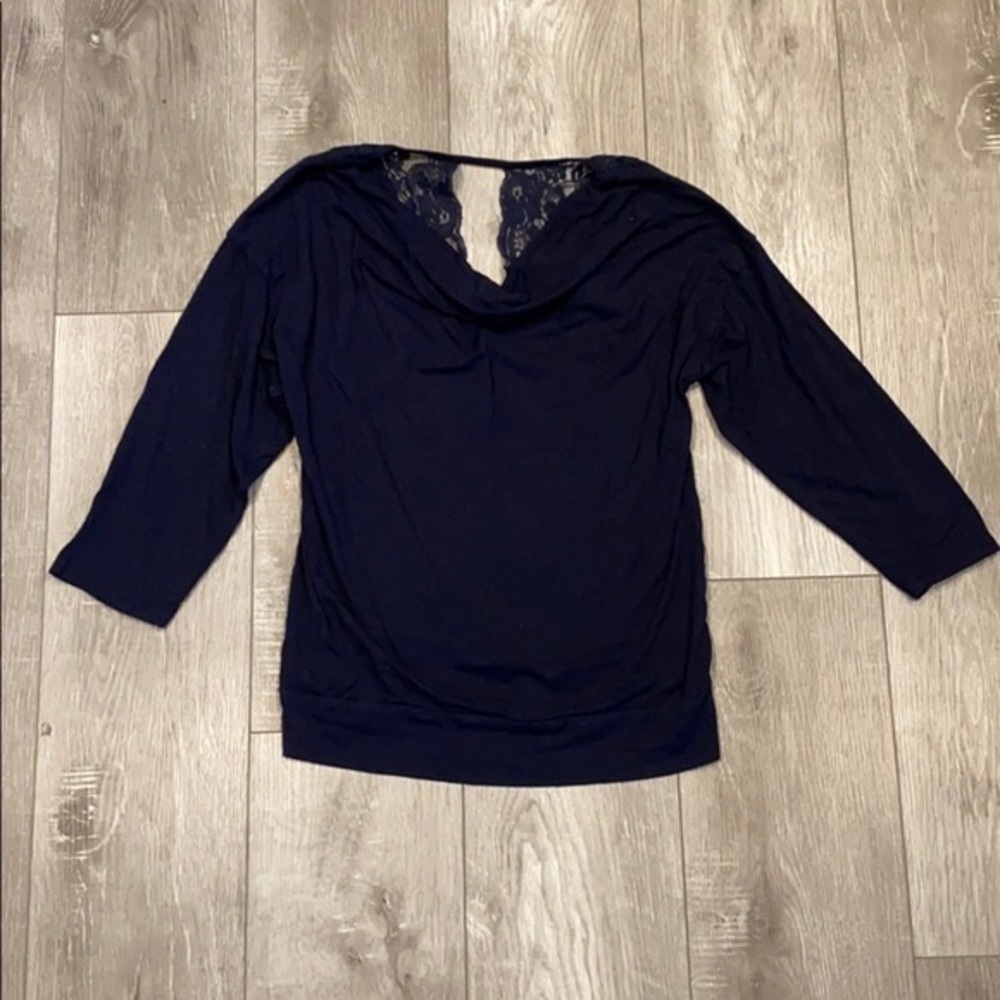Elegant Navy Blue Women's Blouse